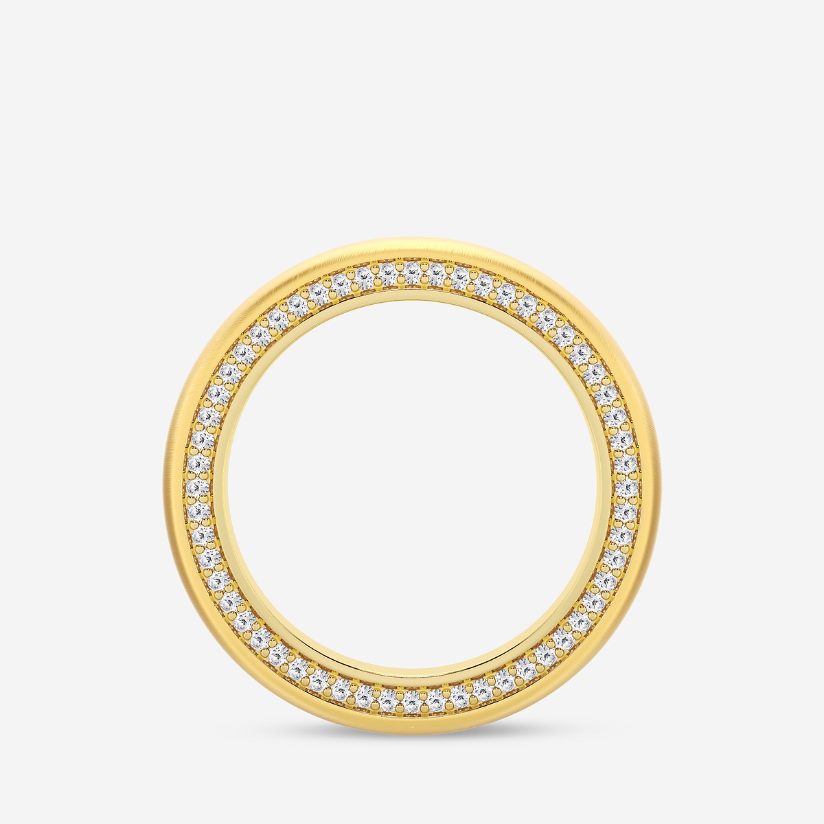 Additional Image 1 for  2/3 ctw Round Lab Grown Diamond 4mm Domed Satin Finish Eternity Band